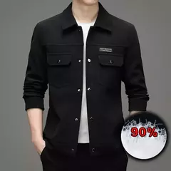 Imagem do Casaco de veludo masculino único-breasted duplo bolso lapela multi-cores senhores casual juventude moda luxo workwear casaco