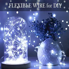 Bateria Powered String Fairy Lights com Bateria, Fio De Cobre De Prata, Decorações De Festa De Casamento, Decoração De Natal, Pacote De 20 - Wolf Magazine