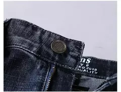 Imagem do Wthinlee-Calça Jeans Stretch Casual Masculina, Calças Jeans Trabalho, Roupa de Marca Masculina Clássica, Azul, Preta, Nova, Moda