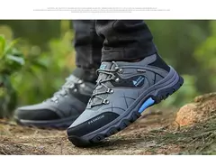 Ténis de couro respirável masculino, sapatos casuais, sapatos de caminhada confortáveis, antiderrapantes, exterior, caminhada, moda, novo - comprar online