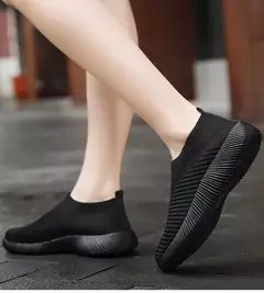 Sapatos rasos elásticos respiráveis para mulheres, tênis leves, calçados esportivos, primavera e verão - Wolf Magazine