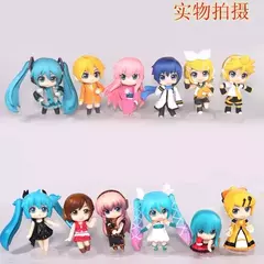 1 pçs estilo aleatório 6cm novo anime hatsune miku kaito rin len q versão kawaii figura pvc modelo brinquedos boneca ornamentos presentes - Wolf Magazine