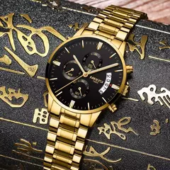 Nibosi-relógio masculino de quartzo, estilo militar, luxo, marca superior, famo - Wolf Magazine