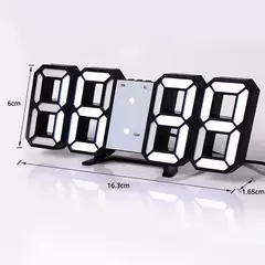 Imagem do LED Digital Wall Decoração Relógio, 3D Glow Night Mode, Relógio Eletrônico Ajustável, Sala Estética, Decoração do Quarto