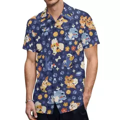 Camiseta havaiana masculina de manga curta, estampa de ovelha 3D, roupas de praia soltas, camisas grandes, verão na internet