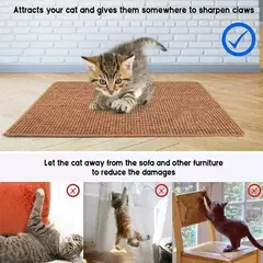 Imagem do Gato scratcher sisal esteira placa gato zero para afiar unhas raspador gatos árvore gato arranhando post sofá esteiras protetor de móveis