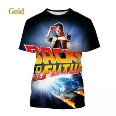 Camiseta Estampada 3D Homem e Mulher De Volta Para o Futuro, Streetwear com decote O, Moda Casual, Esportes, Menino, Menina, Tops Engraçados, Verão - Wolf Magazine