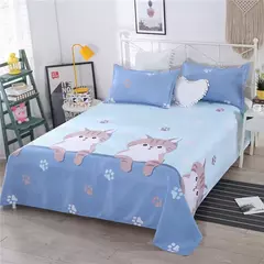 Folha de cama grossa lavada macia do pano do algodão, matéria têxtil home, poliéster, algodão, Pele-amigável, nenhumas tampas do descanso, 1PC - loja online