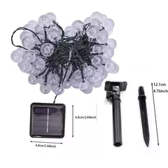 Solar Crystal Ball Fairy String Lights, decoração de Natal impermeável, guirlanda de acampamento ao ar livre, festa de jardim, 5m, 20L, 1Pc na internet