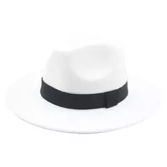 chapeu feminino chapeu chapeu masculino gorro Chapéu fedora mulheres fita banda homens chapéus de aba larga igreja casamento clássico bege branco chapéu do inverno das mulheres dos homens 2021 new gorras hombre - Wolf Magazine