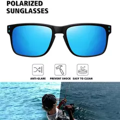 Imagem do Óculos de sol quadrados polarizados para homens e mulheres, Óculos de sol de alta qualidade, Óculos de proteção UV