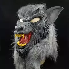 Horror lobisomem trajes halloween cosplay máscara de lobo lobisomem garras conjunto luvas terror role play brincadeira adereços assustador lobo chapelaria