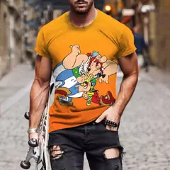 T-shirt Anime 3D Asterix e Obelix para homens e mulheres, Tops de manga curta, T-shirt, Cartoon Streetwear, Roupa infantil, moda - Wolf Magazine