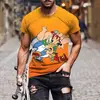 T-shirt Anime 3D Asterix e Obelix para homens e mulheres, Tops de manga curta, T-shirt, Cartoon Streetwear, Roupa infantil, moda