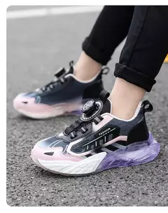 Tênis de malha respirável infantil, tênis esportivo casual, tênis de corrida leve, tênis de caminhada para meninos e meninas, novo