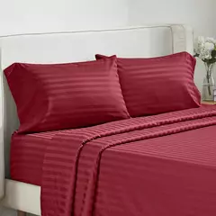 Solid Stripe Bedding Set, Colcha de dormir, gêmeo, completo, rainha, king size, quarto ou quarto de hóspedes, 3 pcs, 4pcs