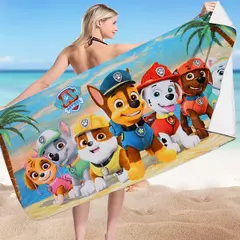 Anime Paw Patrol Toalha De Praia Cartoon Chase Toalhas De Verão Banheiro Toalha De Banho Natação Toalhas De Natal Viagem Toalha De Praia Secagem Rápida