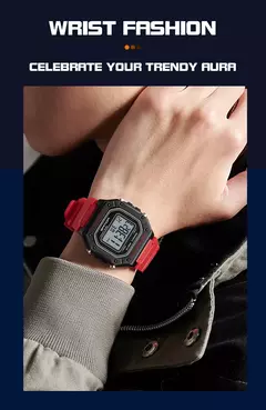 SANDA-Militar Masculino Resistente à Água Relógios Esportivos, Big Dial LED Digital Relógios de Pulso, cronômetros para Masculino, Exército, Moda, 2156 - Wolf Magazine