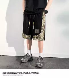 Shorts de homens bordados, roupa masculina, roupa de praia, basquetebol, corrida, calça casual de verão, tamanho grande, novo, 2024 na internet
