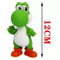 10 ~ 14cm super mario bros pvc figura de ação brinquedos bonecas modelo conjunto luigi yoshi burro kong cogumelo para crianças presentes aniversário