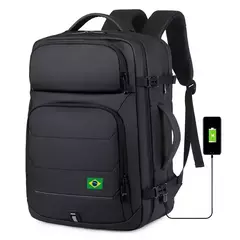 Mochilas expansíveis impermeáveis com porta de carregamento USB, Business National Flag Travel Bag, 17 "Laptop Bag, 40L na internet