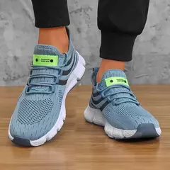 Tênis de plataforma respirável para mulheres, sapatos de renda, confortável, casual, ao ar livre, corrida, esportes, moda feminina