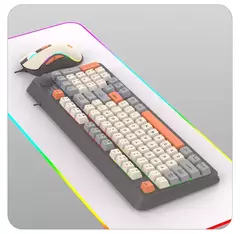 Imagem do USB Wired Game Keyboard and Mouse Set, Iluminado, Desktop, Laptop, Casa, Escritório, Feminino, Masculino, K820