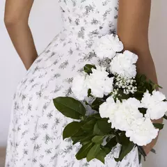 Imagem do Vestido de verão estampado floral, Laço frontal feminino, Gola quadrada, Vestido de coxa dividido, Cinta de praia, Vestido de noite, Novo