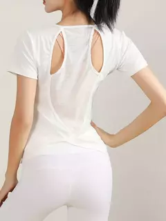T-shirt de manga curta para mulheres, roupas esportivas soltas, tamanho grande, seco, em execução, fitness, verão, novo, 2024 - Wolf Magazine