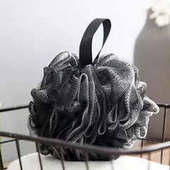 Imagem do Soft Shower Mesh Foaming Sponge, Esfoliante Scrubber, Black Bath Bubble Ball, Body Skin Cleaner, Ferramenta de limpeza, Acessórios do banheiro