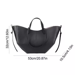 Bolsa de ombro elegante de grande capacidade para mulheres, Bolsa de lazer de couro PU - comprar online