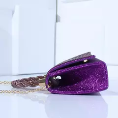 Imagem do Bolsa leve bordada para mulheres, bolsa de luxo com corrente de sling, sensação alta, vestido de festa de casamento
