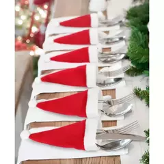 Natal talheres saco titular, garfo, faca, talheres, decorações para casa, feliz Natal, chapéu, 2023 - comprar online