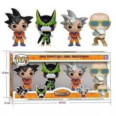 4 pc/set Dragon Ball Figura GOKU PERFT CELL MASTER ROSHI Vinil Clint Action Figure Brinquedos Modelo Colecionáveis na internet