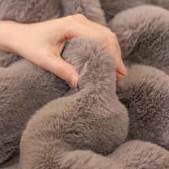 Imitação de Pele De Coelho Sofá De Pelúcia Slipcover, Antiderrapante, Toalha Macia, Almofada Do Sofá, Sala De Estar, Decoração Moderna De Casa - Wolf Magazine