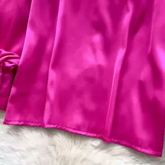 Elegante cetim tridimensional flor manga longa lapela blusa chique vintage moda colheita topo feminino camisas de outono roupas - Wolf Magazine