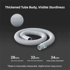 Mangueira de drenagem para máquina de lavar, tubo corrugado, tubo de descarga flexível, 1m, 3m, 5m, acessórios para torneira, lavanderia - comprar online