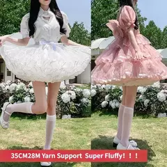 Imagem do Anágua com babados multi-camadas para mulheres, saia bolha fofa, saia crinolina, sem aro, sem desossada Lolita Puffy Mini Skirt