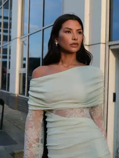 Vestido de emenda de renda de malha cor sólida vestido quente menina sexy um ombro verão vestido curto feminino ???ikanikan? ? onderazo? vestidos