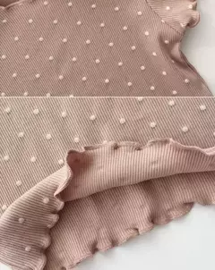 Imagem do Elegante feminino bebê verão fino chiffon pijama conjunto de 2 peças roupas para casa para crianças bolinhas design ar condicionado roupas