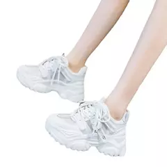 Sapatos femininos sapatos casuais primavera tênis plataforma mulher-sapatos tênis moda feminina sola grossa 2024 rosas formadores aumentados i na internet