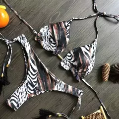 RUOTONGSEPT-maiô atado para mulheres, conjunto de biquíni listrado, moda praia sexy tanga, biquínis brasileiros bandagem, 2022 - loja online