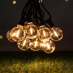 Guirlanda de luzes inquebrável g40, 220v 110v, led, luz de corda e12, à prova d'água, conectável, guirlanda de ano novo, decoração de natal