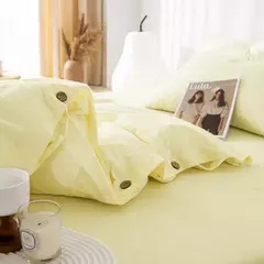 Conjunto de edredão duplo, Conjunto de cama de algodão torção sólida, Quilt Cover King Size, 100% Algodão, 220x240, 3Pcs - comprar online