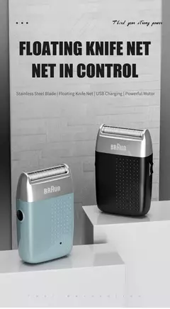 Fang Braun barbeador elétrico para homens, aparador de barba portátil aparador de cabelo, máquina de barbear recarregável original M1900 - loja online