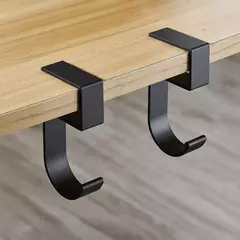 Saco pendurado lateral de escritório, Gancho de borda de mesa em forma de 5, Suportes removíveis para bolsas de escritório na internet