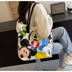 Imagem do Bolsa de Ombro Disney-Mickey para mulheres, sacola versátil, bolsa de classe estudantil, grande capacidade, casual, desenhos animados, na moda
