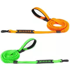 Trela de cachorro mão livre para caminhada de animais de estimação trela reflexiva com trela de cachorro cinto peito cinta tração corda acessórios para cães - comprar online