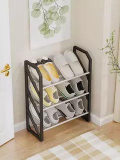 Imagem do Criativo Home Shoe Cabinet, 3 Camada De Armazenamento Rack, Montagem Porta Do Quarto, Caixa De Sapato, Classificação E Armazenamento Rack, Produtos Domésticos
