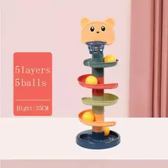 Montessori Rolling Ball para crianças, Jogos educativos para bebês, Stacking Track, Baby Development Toys - loja online